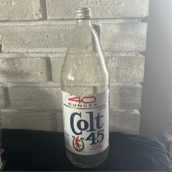 Colt 45 Malt Liquor 40 Ounce Bottle - Vintage